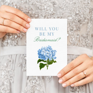 Blue Hydrangea wird meine Bridesmaid-Karte sein Karte