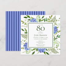 Blue Hydrangeas 80. Geburtstag