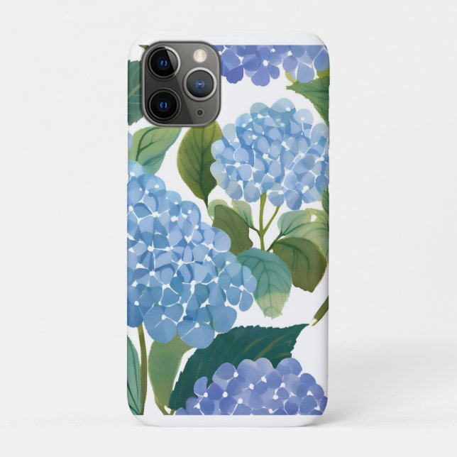 Blue Hydrangeas | Beautiful Floral Bush Case-Mate iPhone Hülle (Rückseite)
