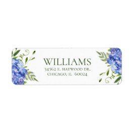 Blue Hydrangeas Brautparty Rücksendeadresse