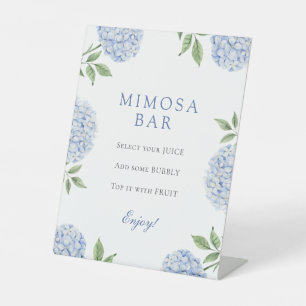 Blue Hydrangeas Classic Border Mimosa Bar Sockelschild