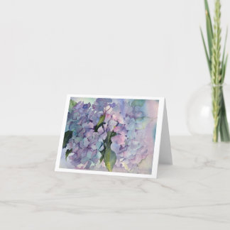 Blue Hydrangeas Dankeskarte