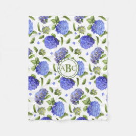 Blue Hydrangeas Fleecedecke