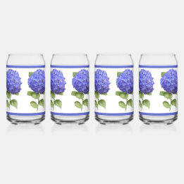 Blue Hydrangeas Floral Botanal Art