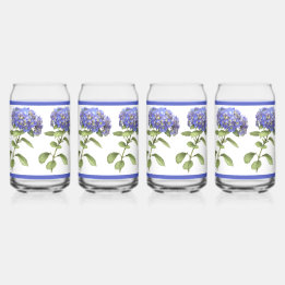 Blue Hydrangeas Floral Botanal Art