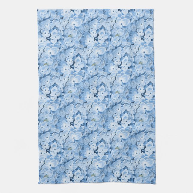 Blue Hydrangeas Floral Küchentuch (Vertikal)