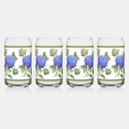 Blue Hydrangeas florale botanische Kunst Dosenglas