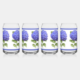 Blue Hydrangeas florale botanische Kunst Dosenglas