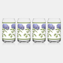 Blue Hydrangeas florale botanische Kunst Dosenglas