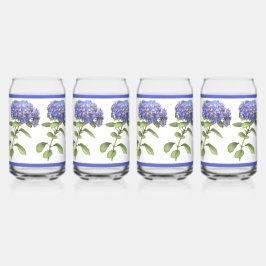 Blue Hydrangeas florale botanische Kunst Dosenglas