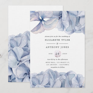 Blue Hydrangeas Hochzeitseinladung Einladung