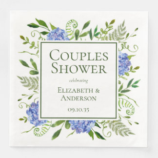 Blue Hydrangeas Paare Dusche Serviette