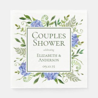 Blue Hydrangeas Paare Dusche Serviette