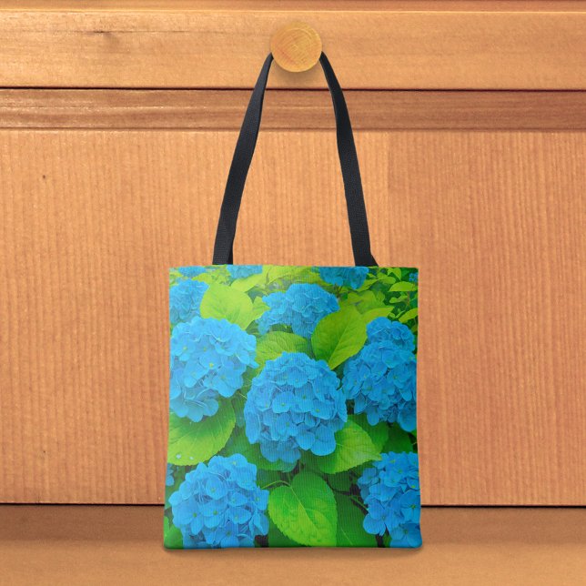 Blue Hydrangeas Tote Bag Tasche (Tote bag with blue hydrangeas)