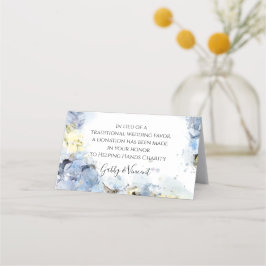 Blue Hydrangeas Watercolor Hochzeitsfavoriten für Platzkarte