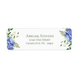 Blue Hydrangeas Wedding Rücksendeadresse