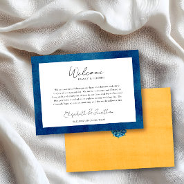 Blue Hydrangeas Wedding Welcome Gift Bag Basket Platzkarte