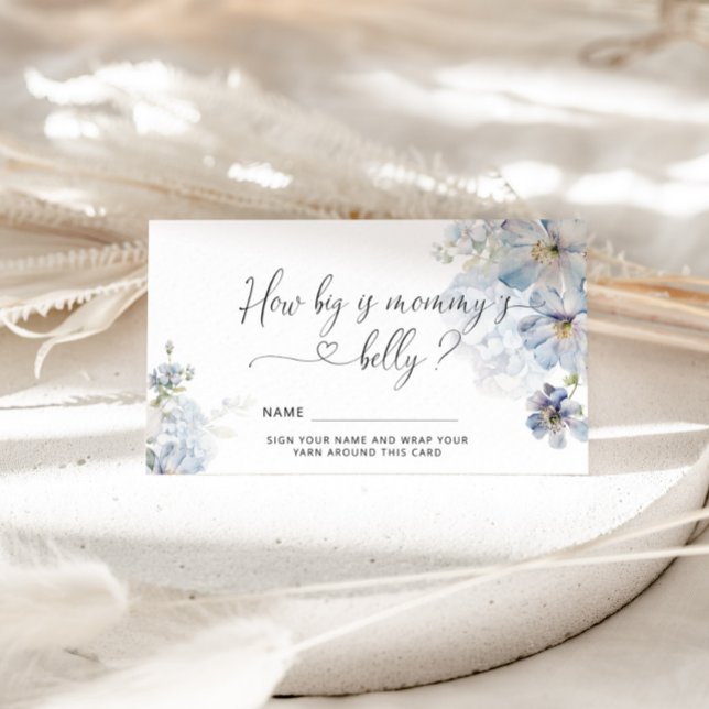 Blue Hydrangeas wie groß ist der Bauch der Mama Begleitkarte (Von Creator hochgeladen)