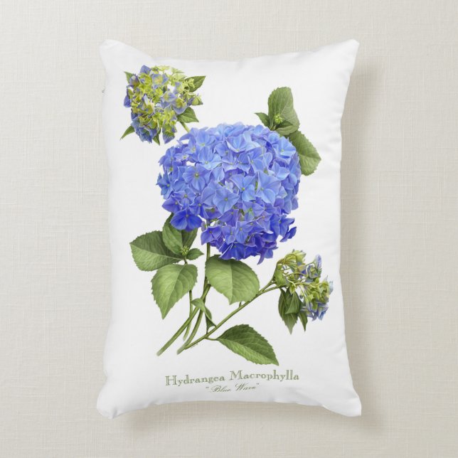 Blue Hydrangeas Zierkissen (Vorderseite(Vertikal))