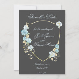 Blue Hydreanga Save the Date Ankündigung