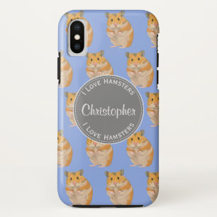 Blue I Liebe Hamsters Hamster Pattern title_seo2