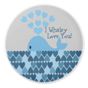 Blue I whaley Liebe Sie! Keramikknauf