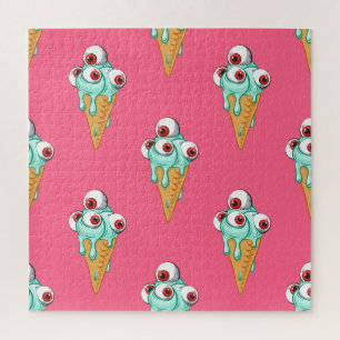 Blue Ice Cream Pink Hintergrund