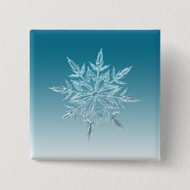 Blue Ice Crystal Button (Vorderseite)