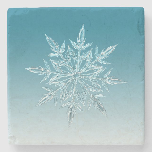Blue Ice Crystal Steinuntersetzer (Vorderseite)