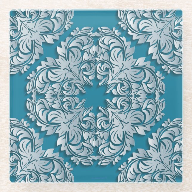 Blue Ice Design Glass Untersetzer (Vorderseite)