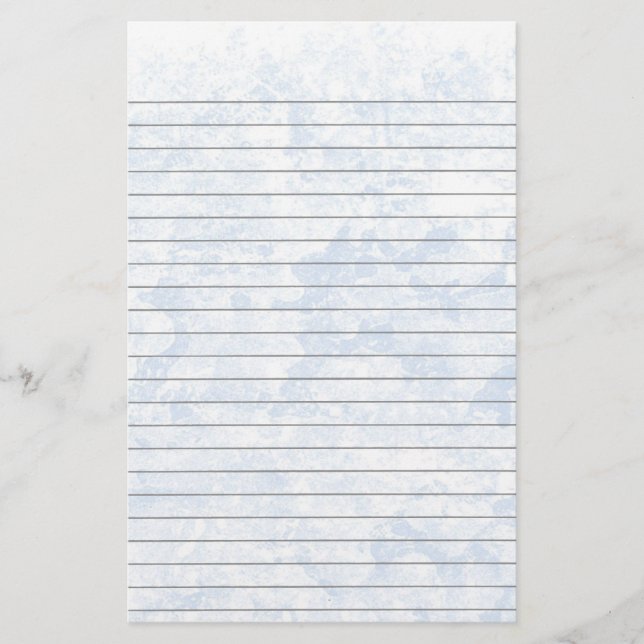 Blue Ice Lined Stationery Briefpapier (Vorderseite)