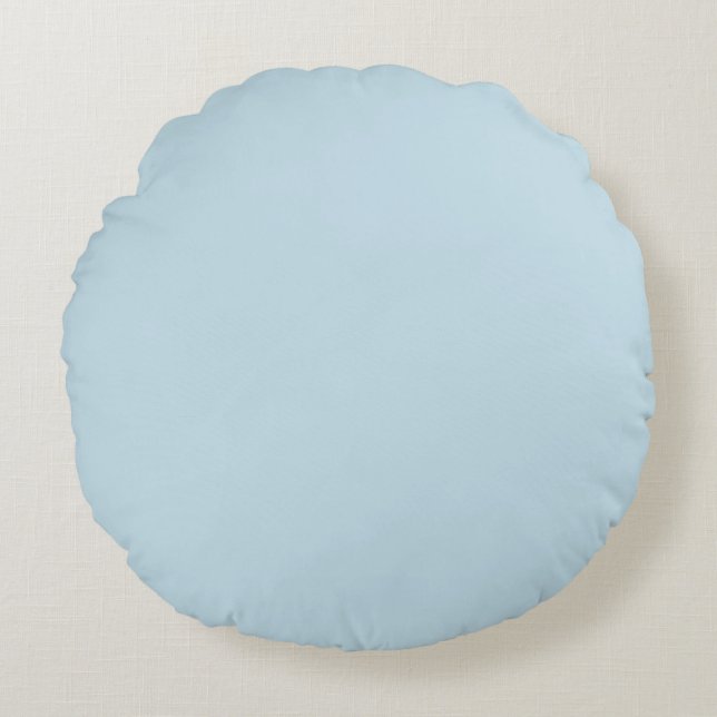 Blue Ice Solid Rundes Kissen (Vorderseite)