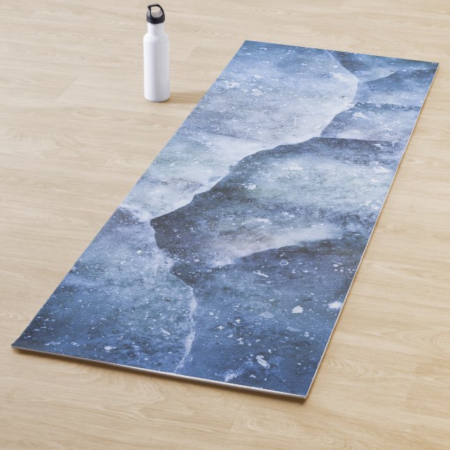 Blue Ice Surface Crack Foto Yogamatte (Beispiel)