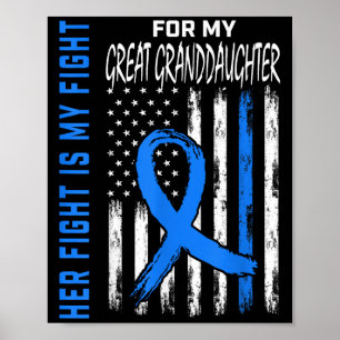 Blue Ihr Kampf Diabetes Bewusstsein Shirt Great Gr Poster