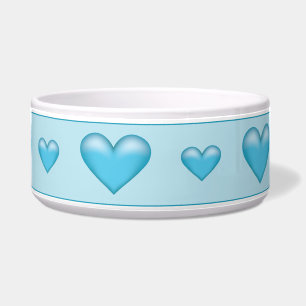 Blue Illustriert Hearts Napf