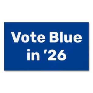 Blue im Jahr 2026 Magnetische Visitenkarte