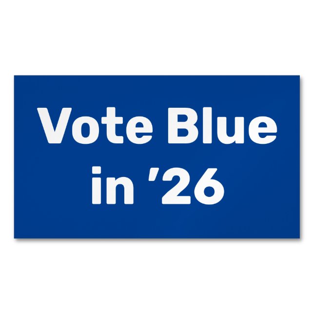 Blue im Jahr 2026 Magnetische Visitenkarte (Vorderseite)