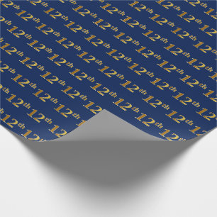 Blue, Imitate Gold 12. (Zwölfte) Event Geschenkpapier
