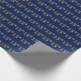 Blue, Imitate Gold 15. (Fünfzehnte) Veranstaltung Geschenkpapier