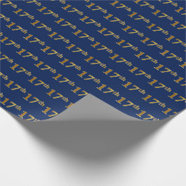 Blue, Imitate Gold 17. (siebzehnte) Veranstaltung Geschenkpapier