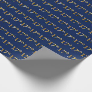 Blue, Imitate Gold 17. (siebzehnte) Veranstaltung Geschenkpapier