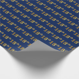 Blue, Imitate Gold 18. (Achtzehnte) Veranstaltung Geschenkpapier