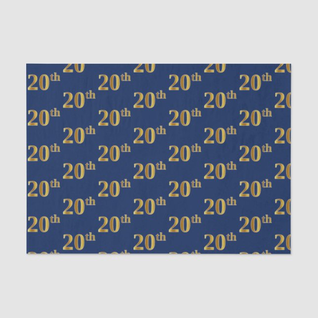 Blue, Imitate Gold 20. (20.) Event Seidenpapier (Vorderseite)