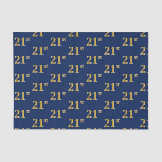 Blue, Imitate Gold 21. (21.) Event Seidenpapier (Vorderseite)