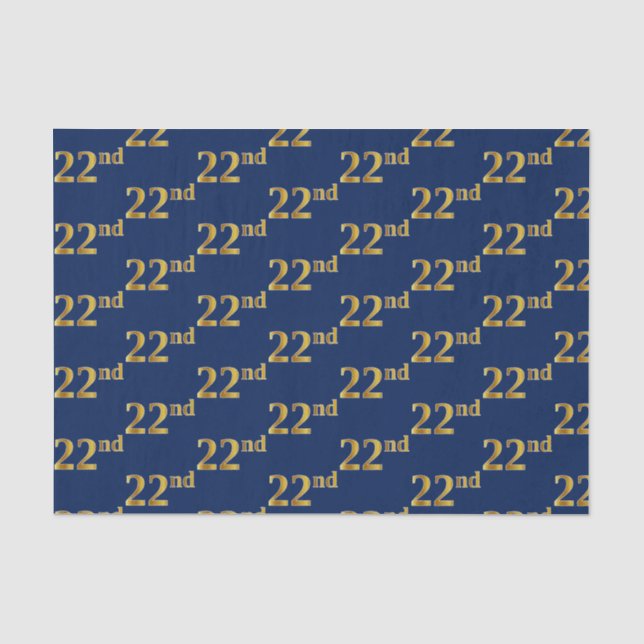 Blue, Imitate Gold 22. (22.) Event Seidenpapier (Vorderseite)