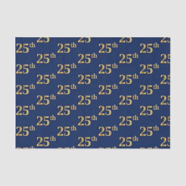 Blue, Imitate Gold 25. (25.) Event Seidenpapier (Vorderseite)