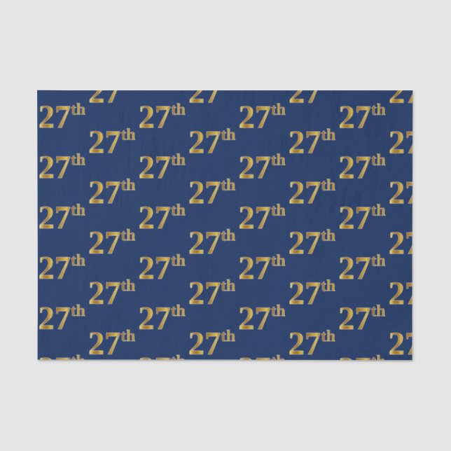 Blue, Imitate Gold 27. (siebenundzwanzigste) Veran Seidenpapier (Vorderseite)