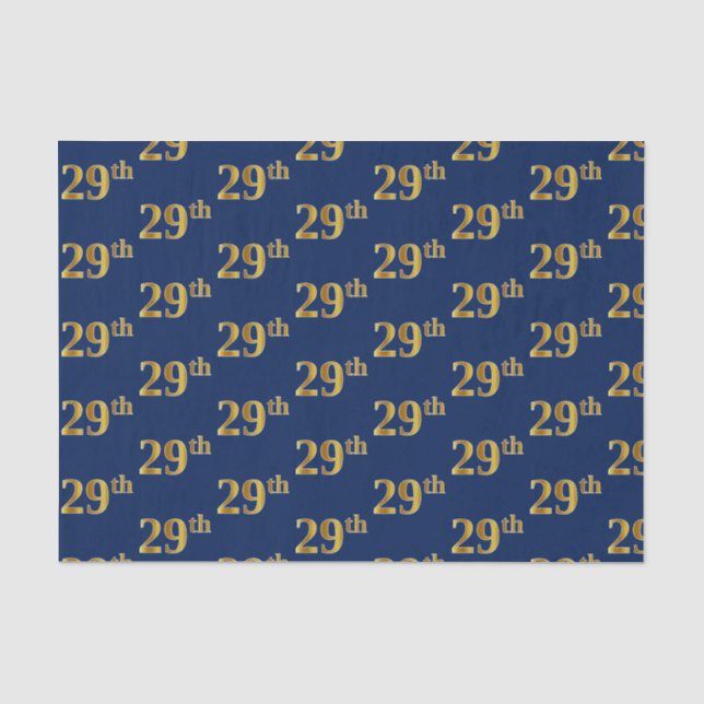 Blue, Imitate Gold 29. (29.) Event Seidenpapier (Vorderseite)