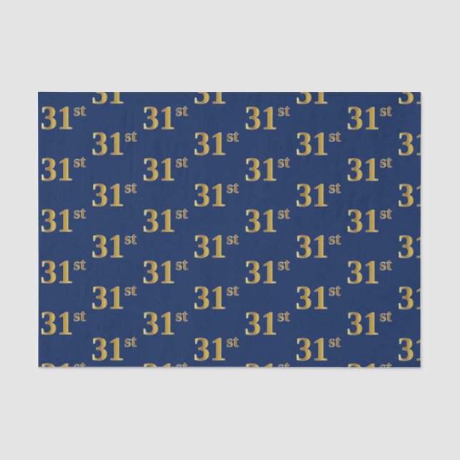 Blue, Imitate Gold 31. (31.) Event Seidenpapier (Vorderseite)