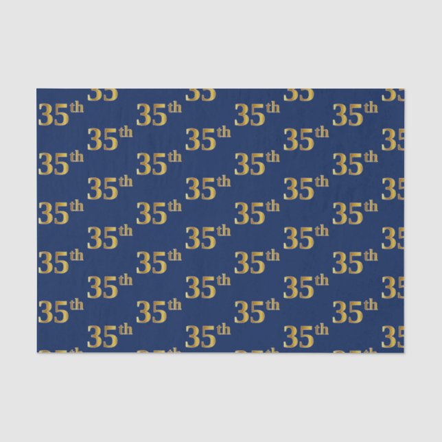 Blue, Imitate Gold 35. (35.) Event Seidenpapier (Vorderseite)